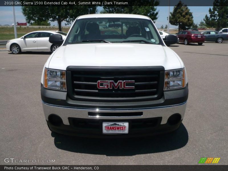 Summit White / Dark Titanium 2010 GMC Sierra 1500 Extended Cab 4x4