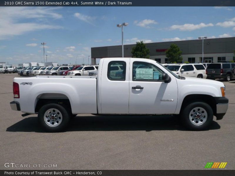 Summit White / Dark Titanium 2010 GMC Sierra 1500 Extended Cab 4x4