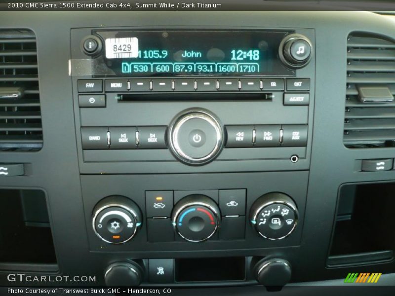 Summit White / Dark Titanium 2010 GMC Sierra 1500 Extended Cab 4x4