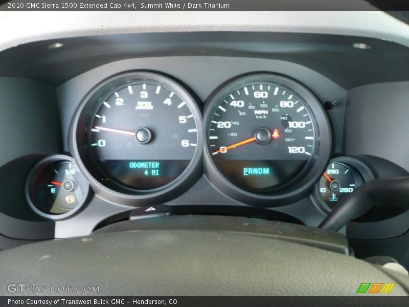 Summit White / Dark Titanium 2010 GMC Sierra 1500 Extended Cab 4x4