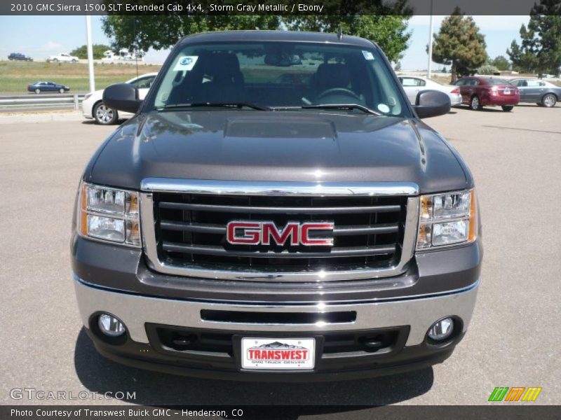 Storm Gray Metallic / Ebony 2010 GMC Sierra 1500 SLT Extended Cab 4x4