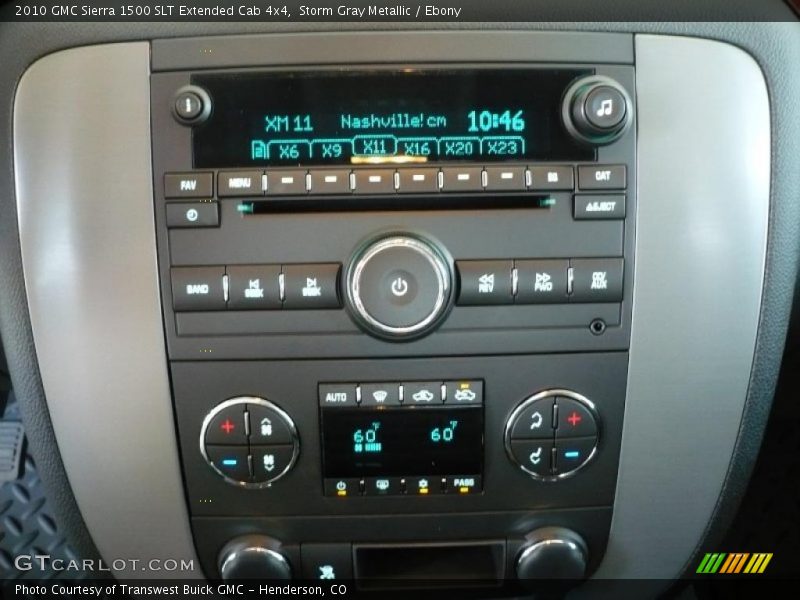 Storm Gray Metallic / Ebony 2010 GMC Sierra 1500 SLT Extended Cab 4x4