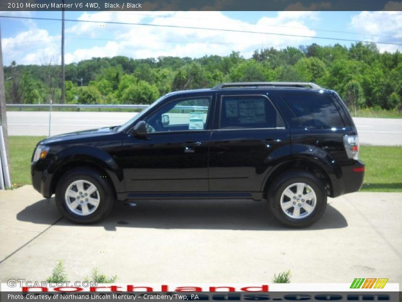 Black / Black 2010 Mercury Mariner V6 4WD