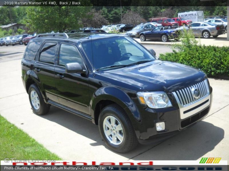 Black / Black 2010 Mercury Mariner V6 4WD