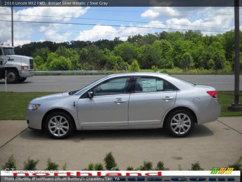 Brilliant Silver Metallic / Steel Gray 2010 Lincoln MKZ FWD