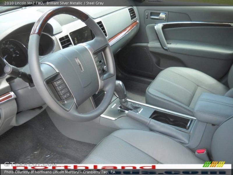 Brilliant Silver Metallic / Steel Gray 2010 Lincoln MKZ FWD