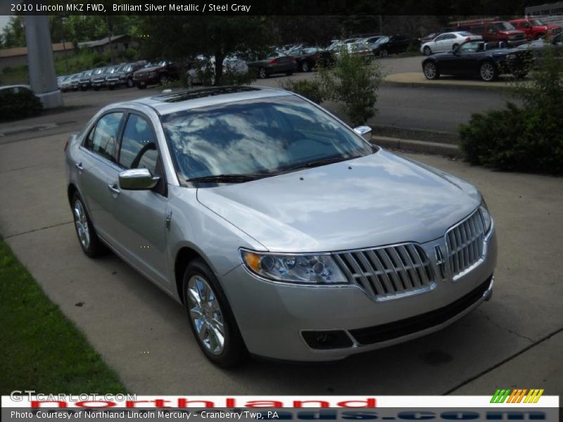 Brilliant Silver Metallic / Steel Gray 2010 Lincoln MKZ FWD