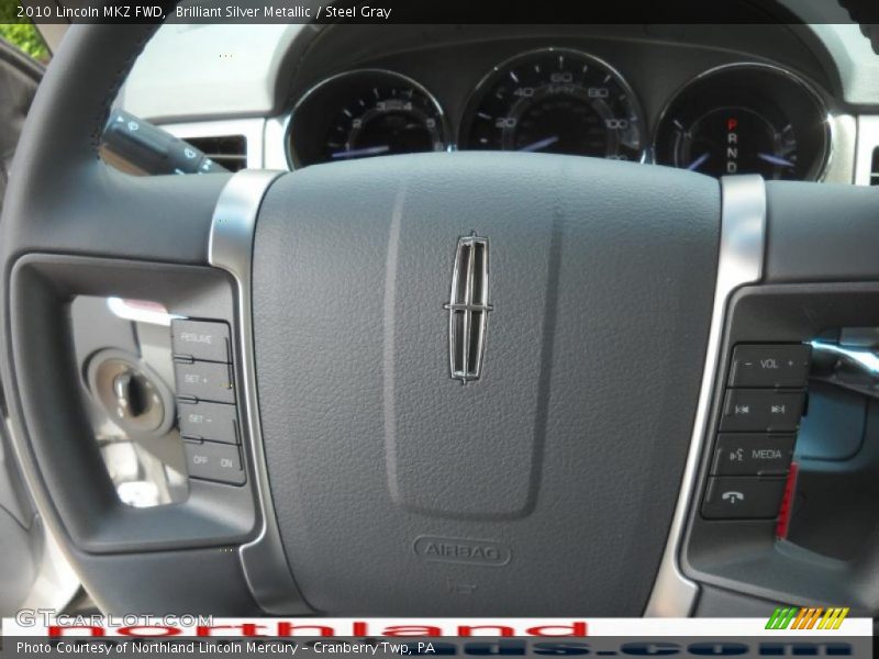 Brilliant Silver Metallic / Steel Gray 2010 Lincoln MKZ FWD