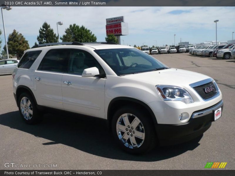 Summit White / Light Titanium 2010 GMC Acadia SLT AWD
