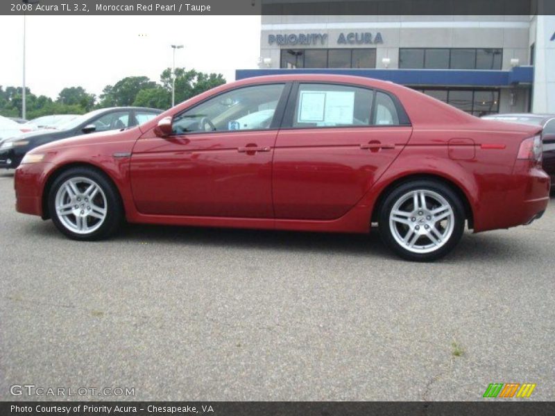 Moroccan Red Pearl / Taupe 2008 Acura TL 3.2