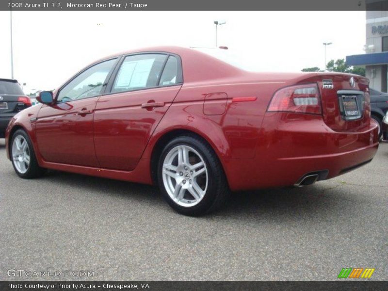 Moroccan Red Pearl / Taupe 2008 Acura TL 3.2