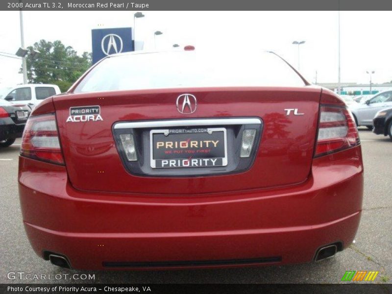 Moroccan Red Pearl / Taupe 2008 Acura TL 3.2