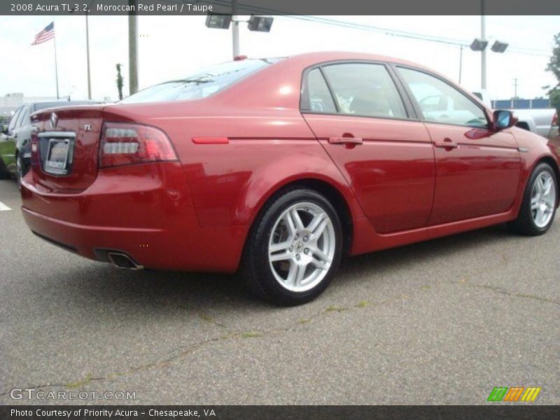 Moroccan Red Pearl / Taupe 2008 Acura TL 3.2
