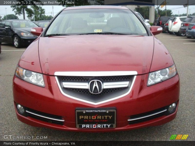 Moroccan Red Pearl / Taupe 2008 Acura TL 3.2