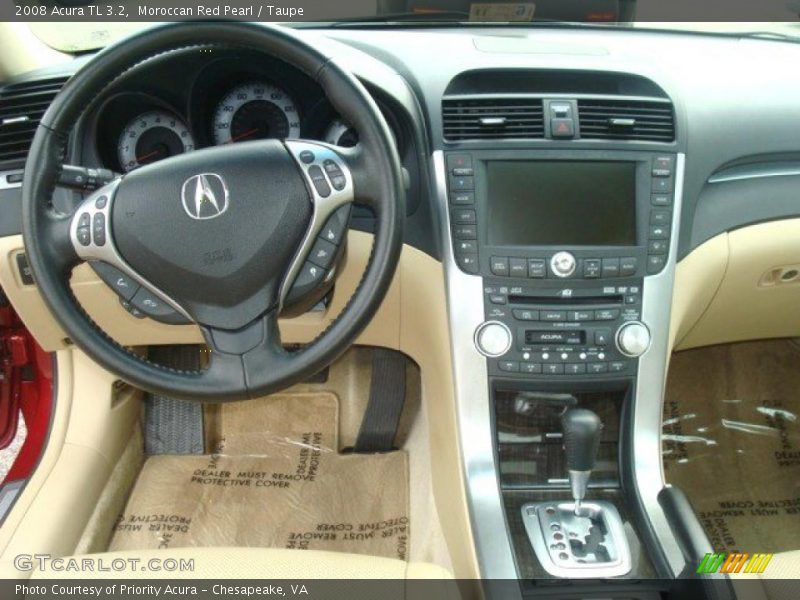 Moroccan Red Pearl / Taupe 2008 Acura TL 3.2