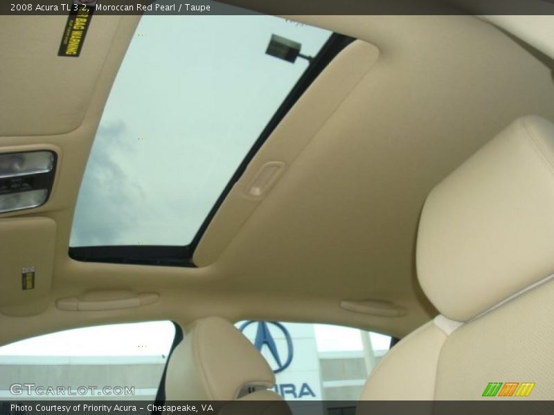 Moroccan Red Pearl / Taupe 2008 Acura TL 3.2