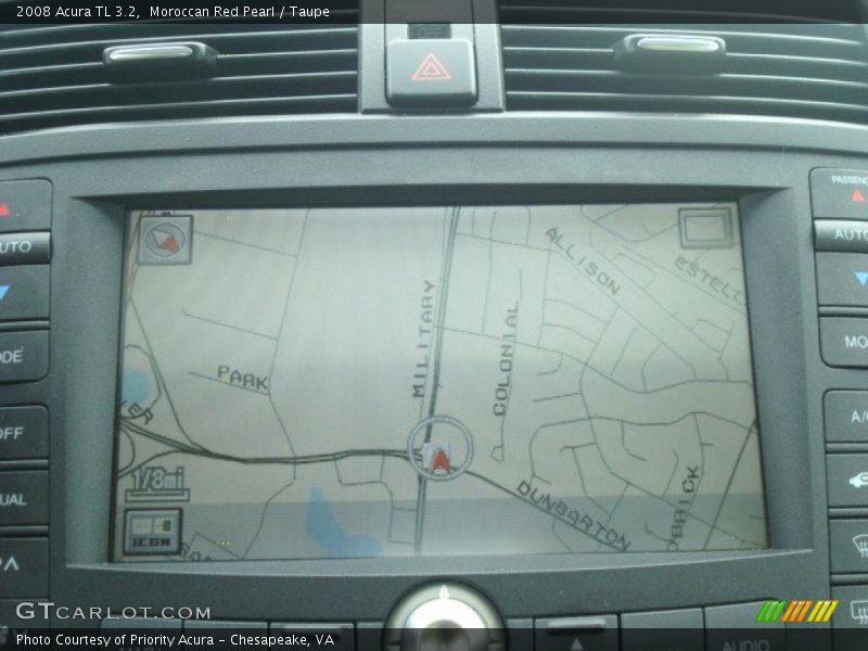 Moroccan Red Pearl / Taupe 2008 Acura TL 3.2