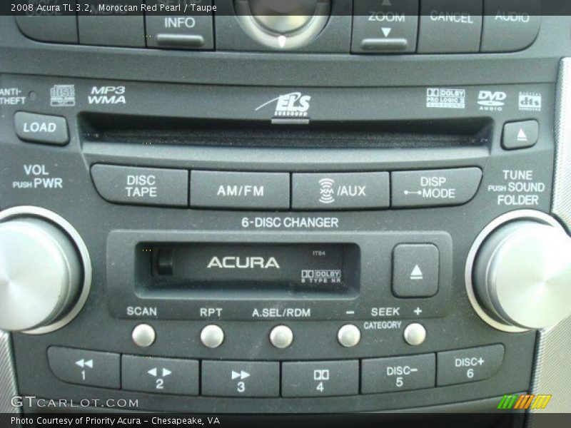 Moroccan Red Pearl / Taupe 2008 Acura TL 3.2