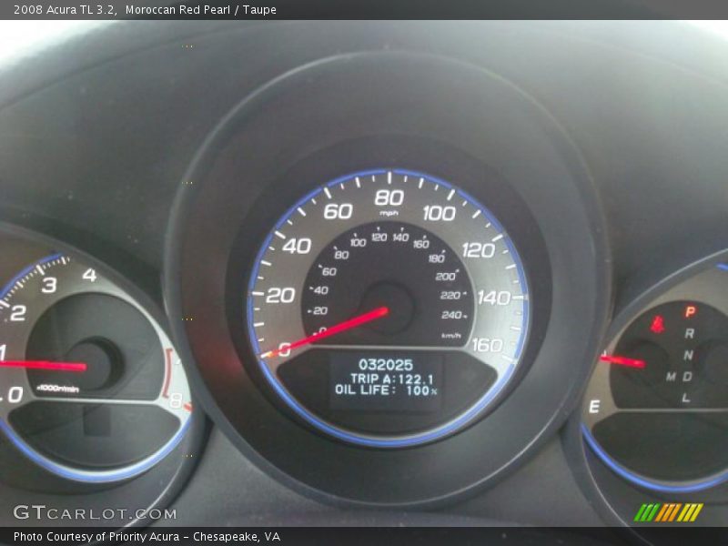 Moroccan Red Pearl / Taupe 2008 Acura TL 3.2