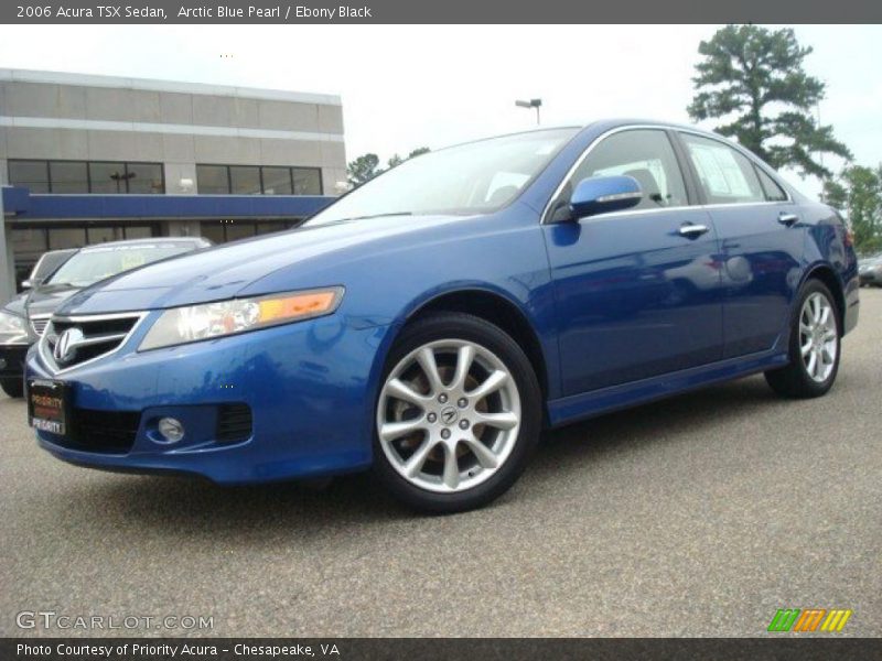 Arctic Blue Pearl / Ebony Black 2006 Acura TSX Sedan
