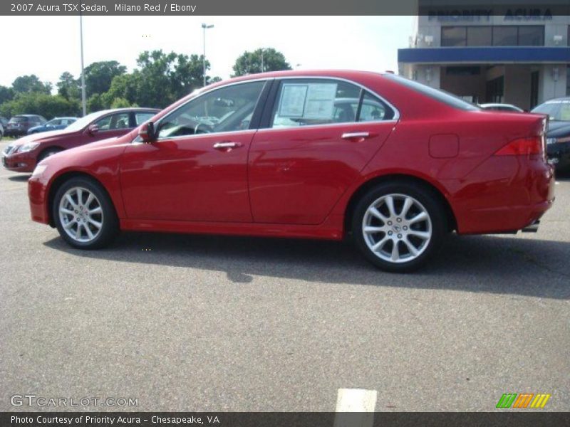 Milano Red / Ebony 2007 Acura TSX Sedan