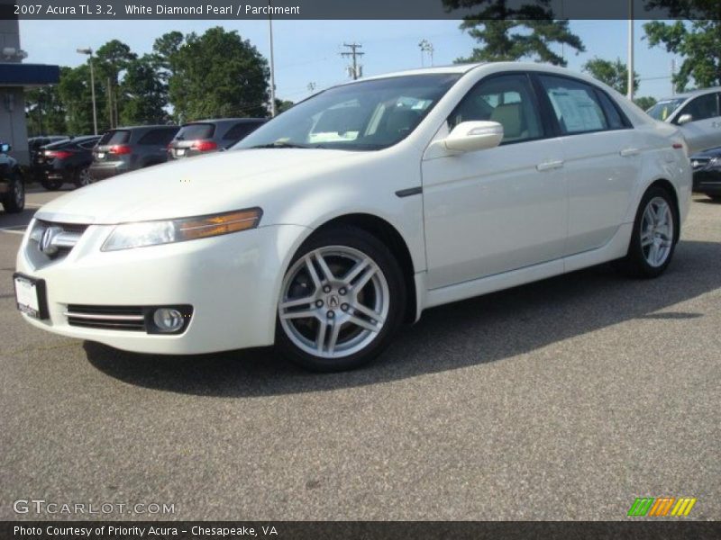 White Diamond Pearl / Parchment 2007 Acura TL 3.2