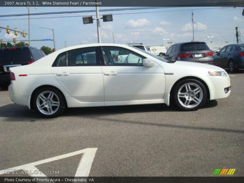 White Diamond Pearl / Parchment 2007 Acura TL 3.2