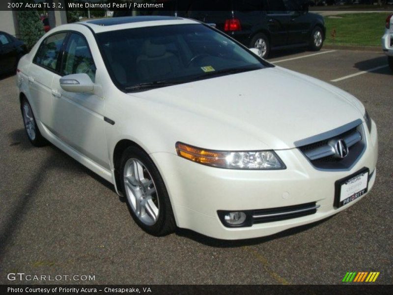 White Diamond Pearl / Parchment 2007 Acura TL 3.2