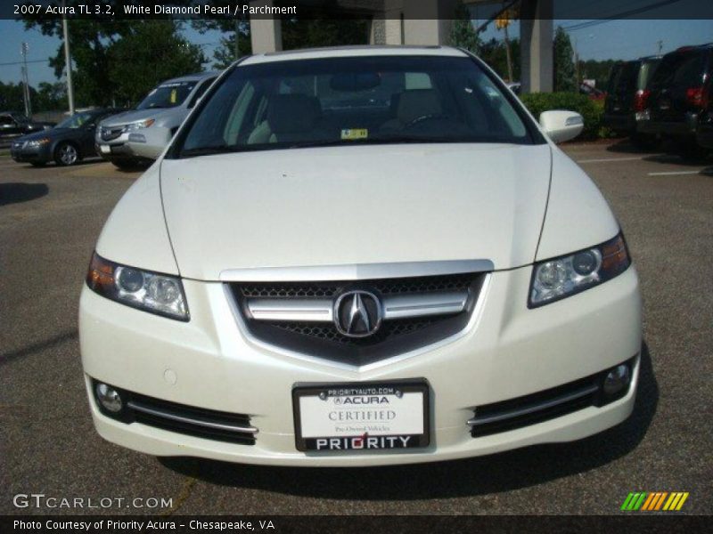 White Diamond Pearl / Parchment 2007 Acura TL 3.2