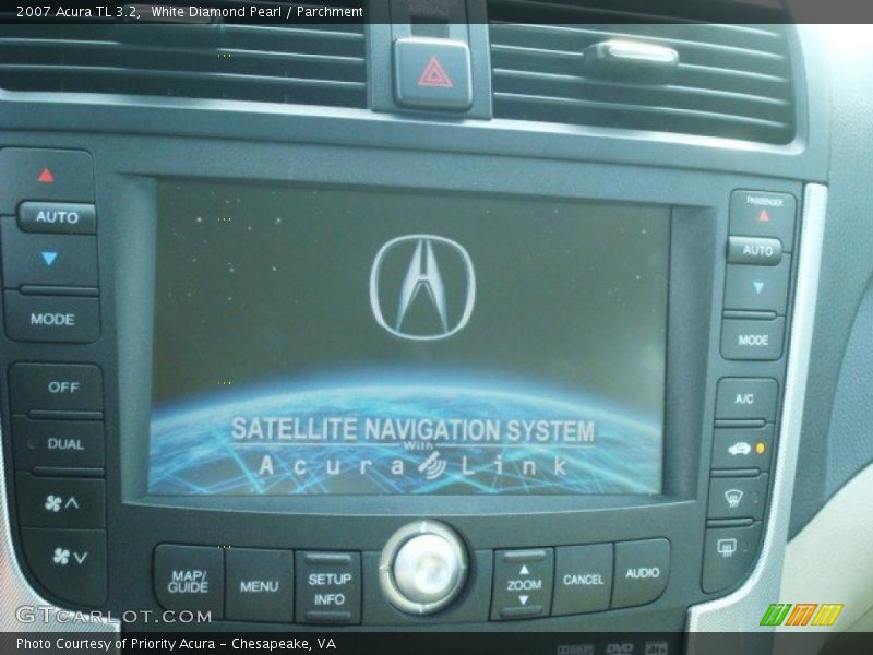 White Diamond Pearl / Parchment 2007 Acura TL 3.2