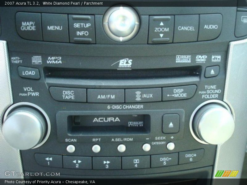 White Diamond Pearl / Parchment 2007 Acura TL 3.2