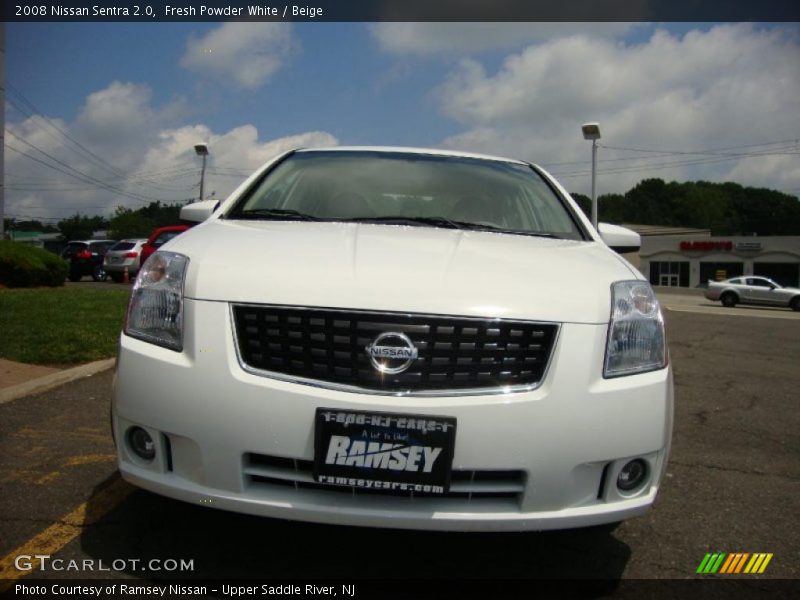 Fresh Powder White / Beige 2008 Nissan Sentra 2.0