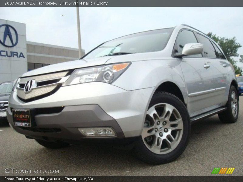 Billet Silver Metallic / Ebony 2007 Acura MDX Technology