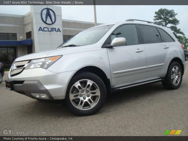 Billet Silver Metallic / Ebony 2007 Acura MDX Technology