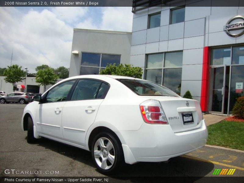 Fresh Powder White / Beige 2008 Nissan Sentra 2.0