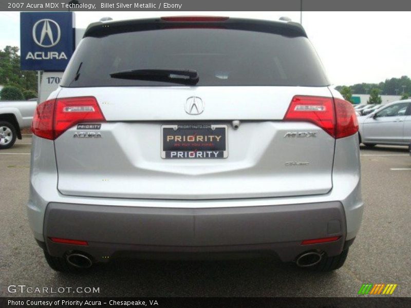 Billet Silver Metallic / Ebony 2007 Acura MDX Technology