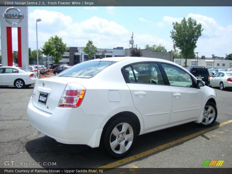 Fresh Powder White / Beige 2008 Nissan Sentra 2.0