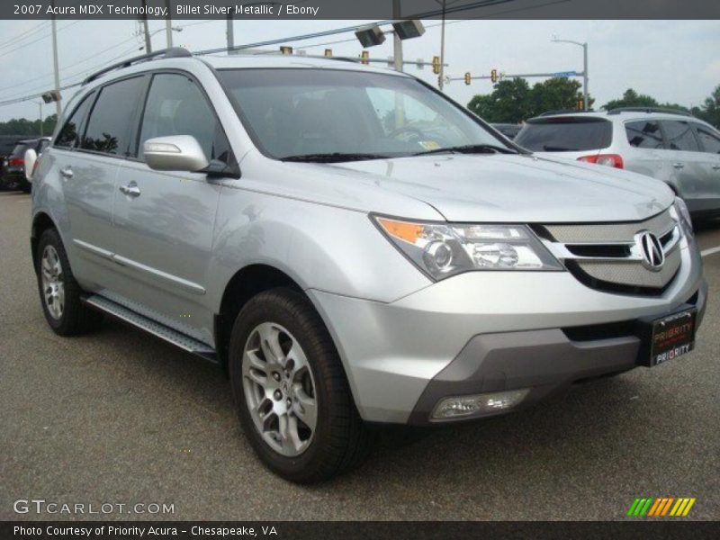 Billet Silver Metallic / Ebony 2007 Acura MDX Technology