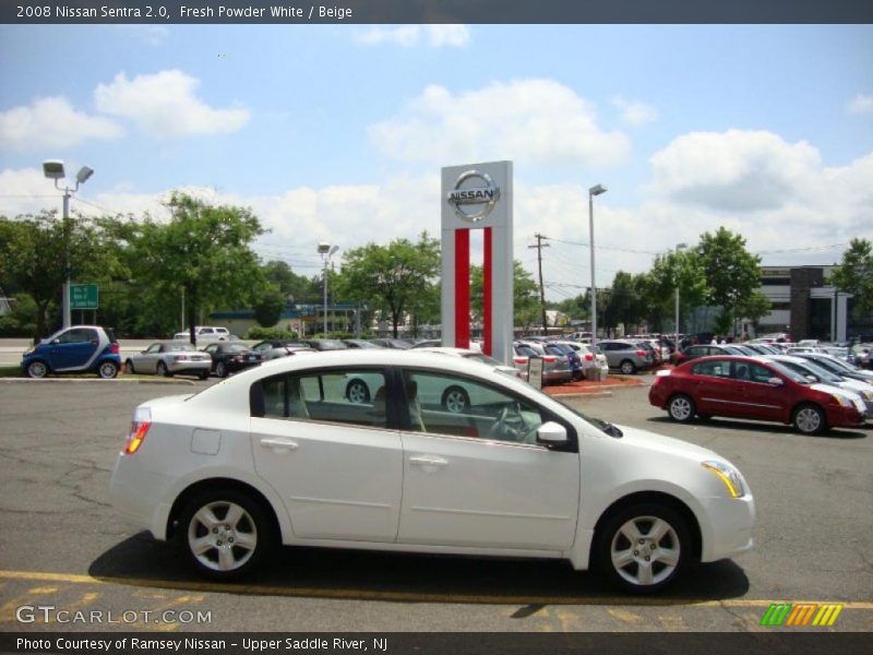 Fresh Powder White / Beige 2008 Nissan Sentra 2.0