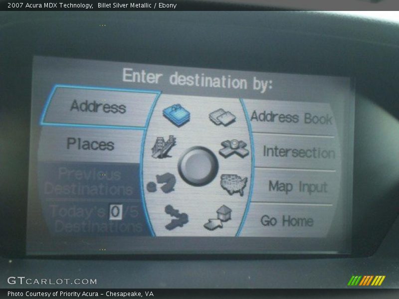 Billet Silver Metallic / Ebony 2007 Acura MDX Technology
