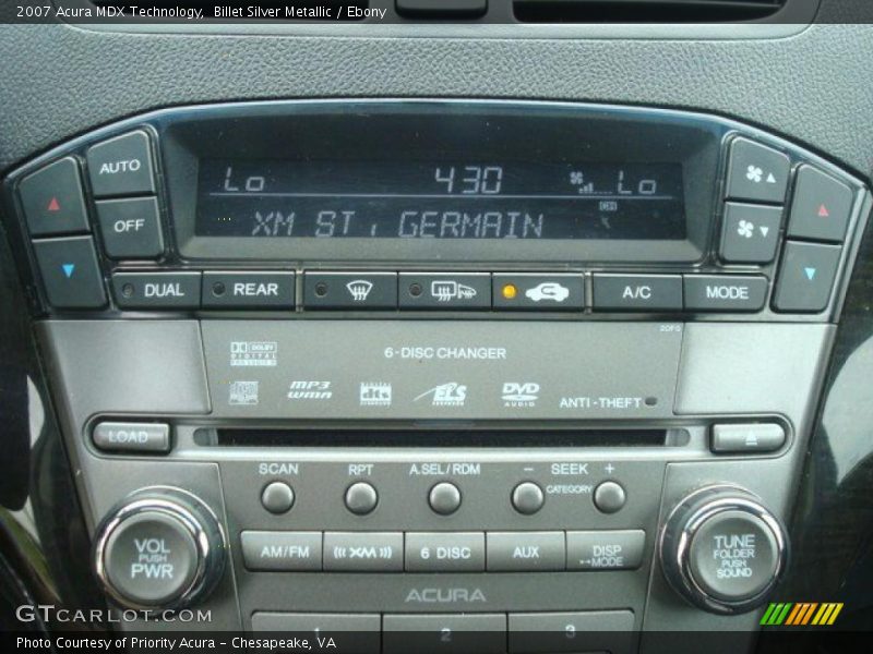 Billet Silver Metallic / Ebony 2007 Acura MDX Technology