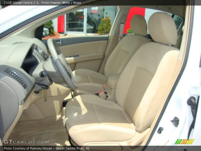 Fresh Powder White / Beige 2008 Nissan Sentra 2.0