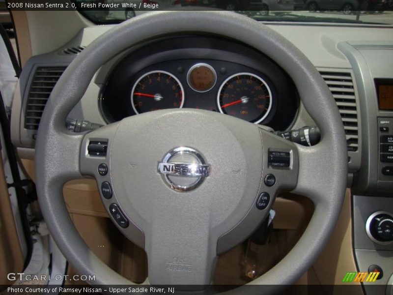Fresh Powder White / Beige 2008 Nissan Sentra 2.0