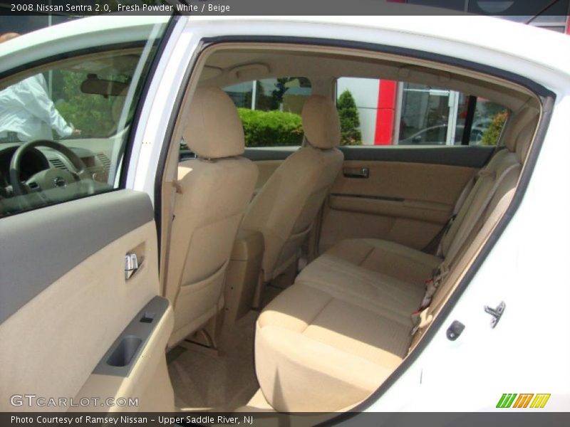 Fresh Powder White / Beige 2008 Nissan Sentra 2.0