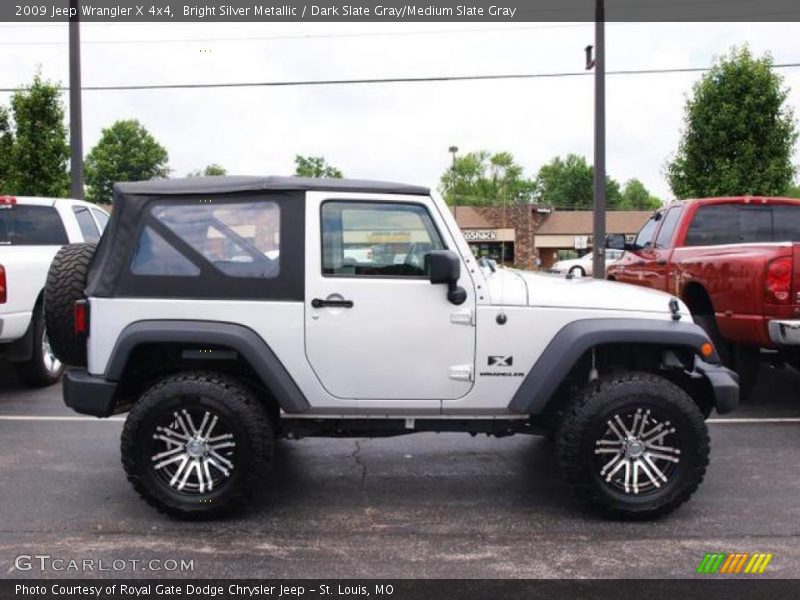 Bright Silver Metallic / Dark Slate Gray/Medium Slate Gray 2009 Jeep Wrangler X 4x4