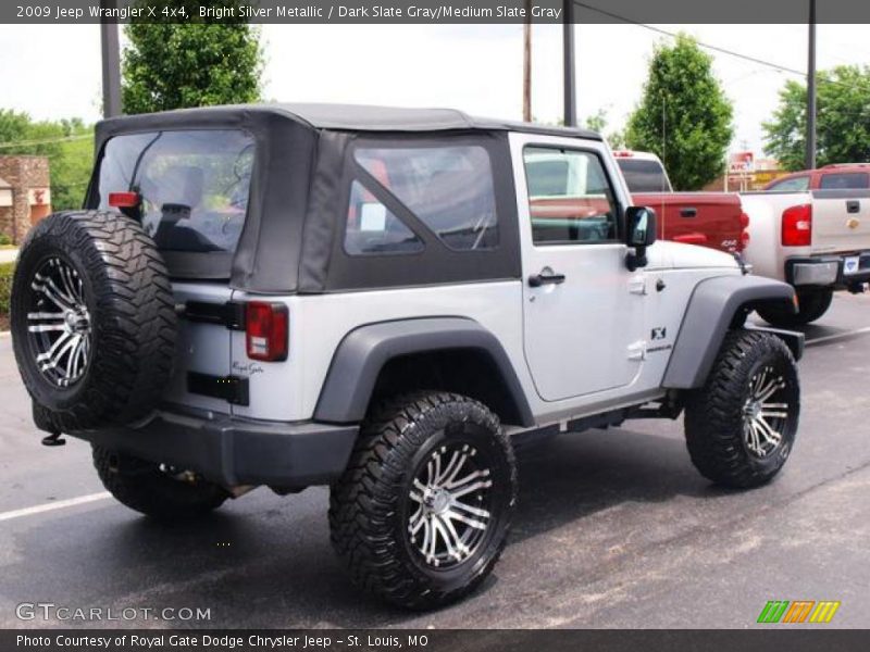 Bright Silver Metallic / Dark Slate Gray/Medium Slate Gray 2009 Jeep Wrangler X 4x4