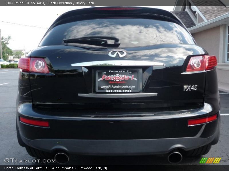 Black Obsidian / Brick/Black 2004 Infiniti FX 45 AWD
