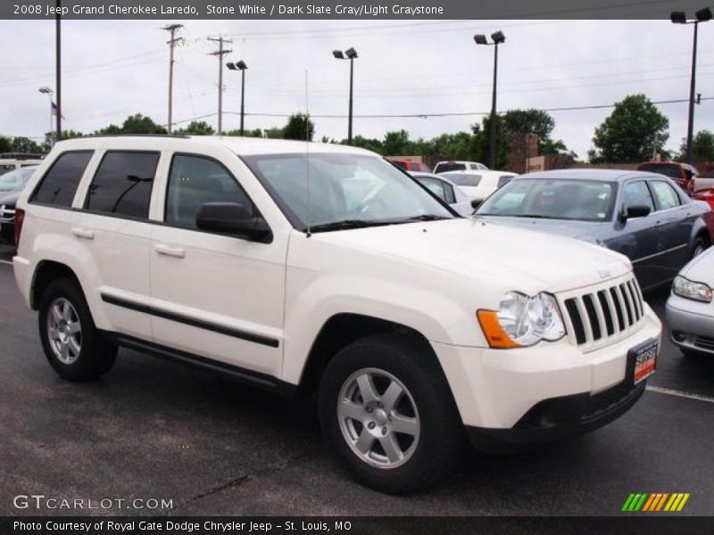 Stone White / Dark Slate Gray/Light Graystone 2008 Jeep Grand Cherokee Laredo