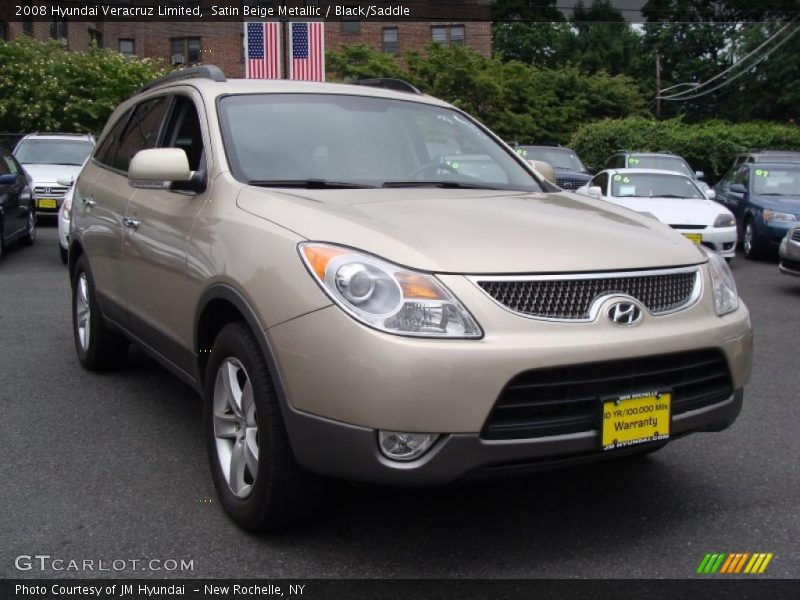 Satin Beige Metallic / Black/Saddle 2008 Hyundai Veracruz Limited