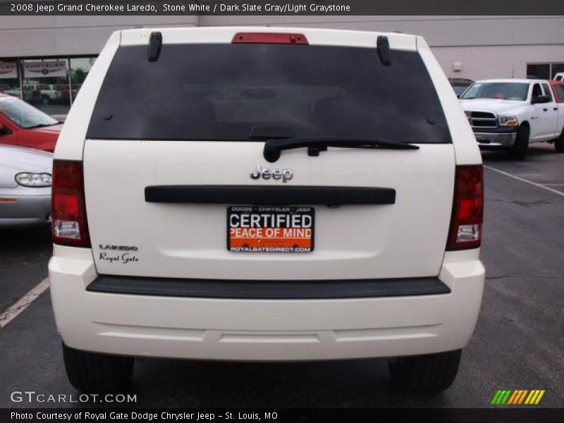 Stone White / Dark Slate Gray/Light Graystone 2008 Jeep Grand Cherokee Laredo